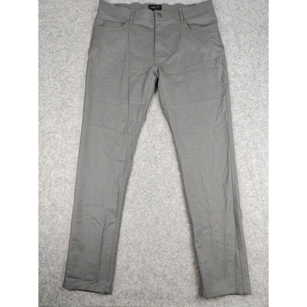 Unbound Merino Travel Pant Mens 36x32 Shadow Gray Wool Stretch Hucknerry Preppy